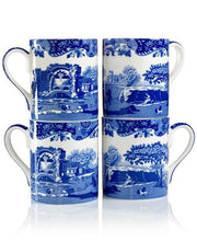 Load image into Gallery viewer, Blue Italian 12 oz. Mugs - Set of 4 in Gift Box (price includes shipping)