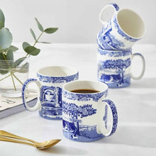 Load image into Gallery viewer, Blue Italian 12 oz. Mugs - Set of 4 in Gift Box (price includes shipping)