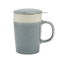Load image into Gallery viewer, 16 oz Crackle Glaze Tea Infuser Mug