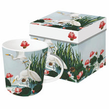 Load image into Gallery viewer, Mug in a Box "Egrets and Water Lilies"