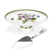 Load image into Gallery viewer, Botanic Garden Footed Cake Plate with Server 10" - Portmeirion