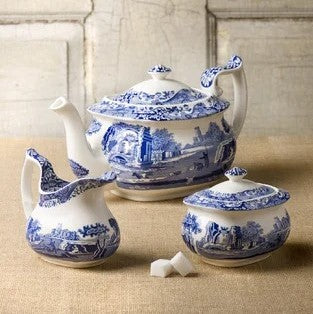 Blue Italian Teapot Spode – TranquilityTea