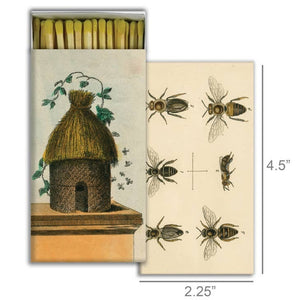 Decorative Matches "Bee and Hive" Set of 2 Boxes
