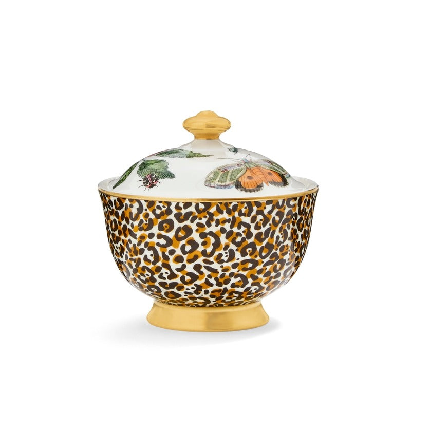 Creatures of Curiosity Leopard Lidded Sugar Bowl (includes shipping)