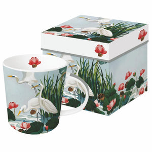 Mug in a Box "Egrets and Water Lilies"
