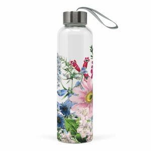 Glass Water Bottle "Floraculture" (price includes shipping)