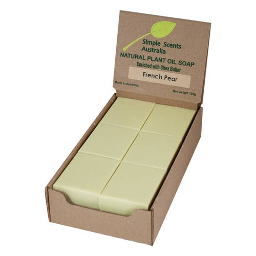 French Pear All Natural Plant Oil Soap - packet of 3