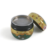 Load image into Gallery viewer, Tea Canister Green and Gold