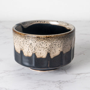 12oz Tetradecagon Matcha Bowl Brown White