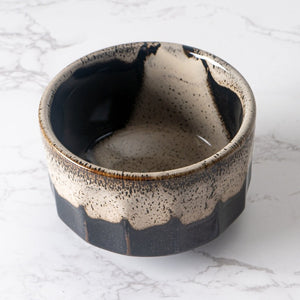12oz Tetradecagon Matcha Bowl Brown White