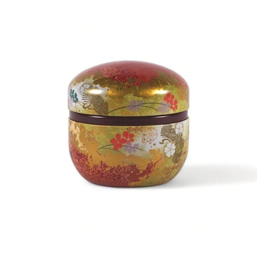Tea Canister Red and Gold