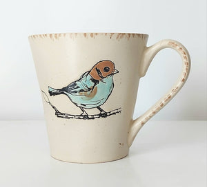 Cream Sparrow Mug