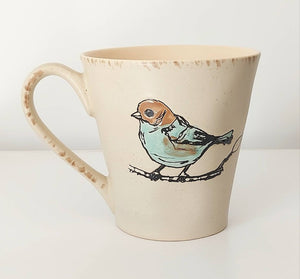 Cream Sparrow Mug