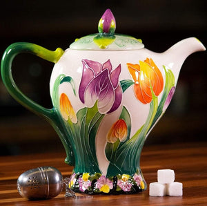 Elegant Tulip Teapot