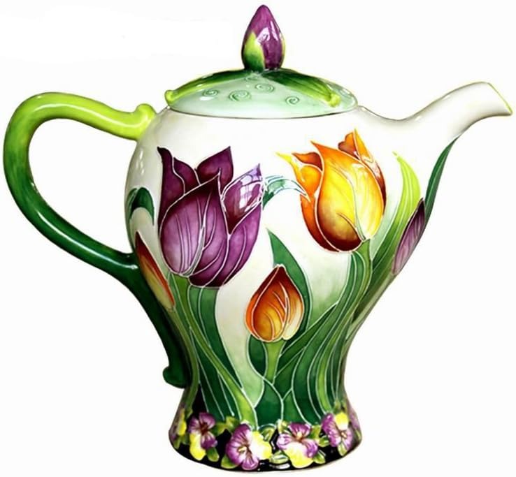 Elegant Tulip Teapot