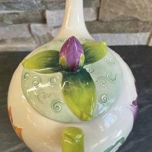 Elegant Tulip Teapot