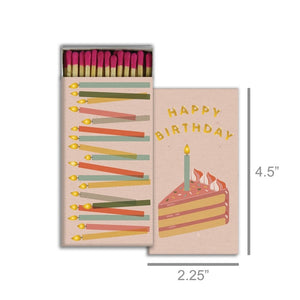 Decorative Matches "Happy Birthday" Set of 2 Boxes