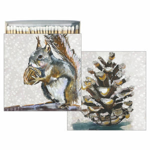 Decorative Matches "Squirrel with Pine Cone"