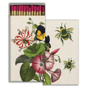 Decorative Matches "Bee and Flowers" Set of 2 Boxes