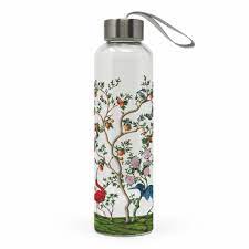 Glass Water Bottle "Bird in Branch" (price includes shipping)