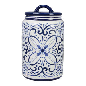 Blue and White Talavera Kitchen Canister