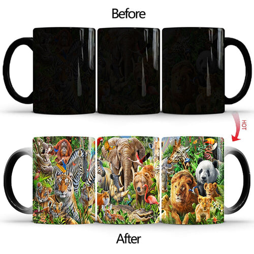 Cold to Hot Mug Jungle Scene