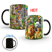 Load image into Gallery viewer, Cold to Hot Mug Jungle Scene