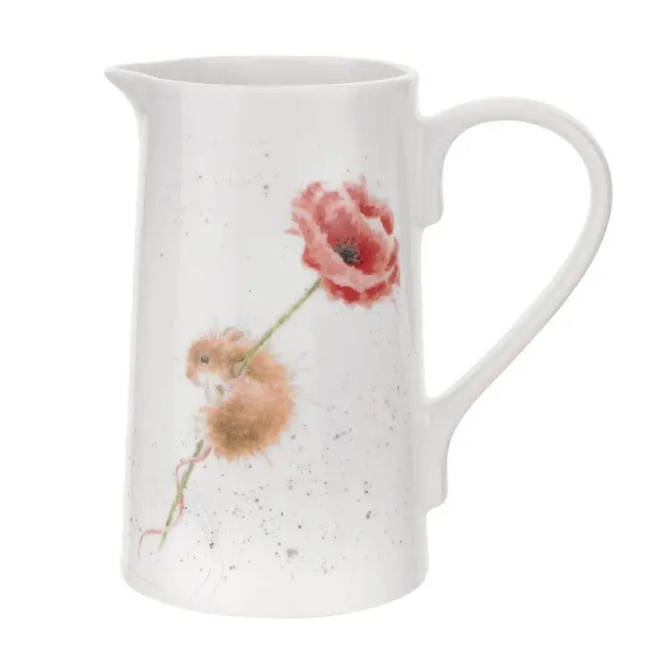 Mouse and Poppy Pitcher - Royal Worcester
