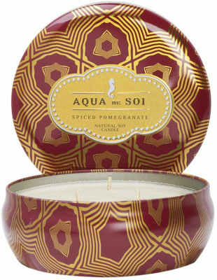 Aqua De Soi 3 Wick Candle Spiced Pomegranate (includes shipping)