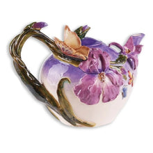 Load image into Gallery viewer, Purple Butterfly Teapot (Price includes Shipping)